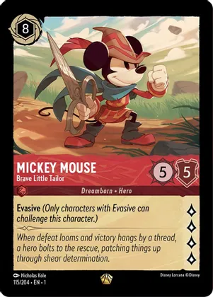 Mickey Mouse - Brave Little Tailor card