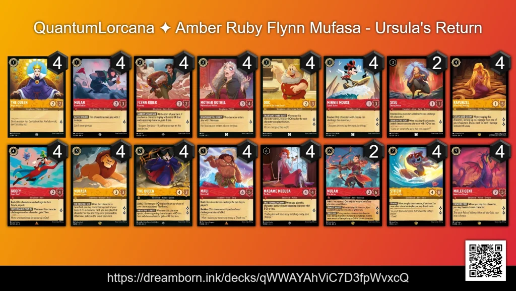 lorcana ruby amber deck