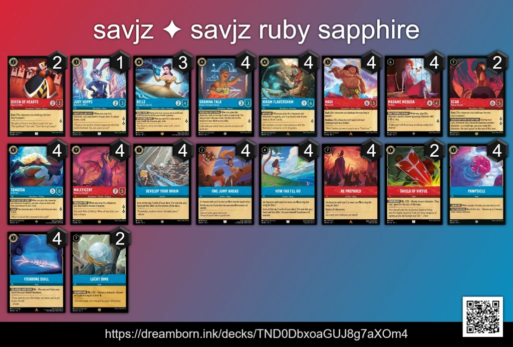 ruby sapphire deck lorcana