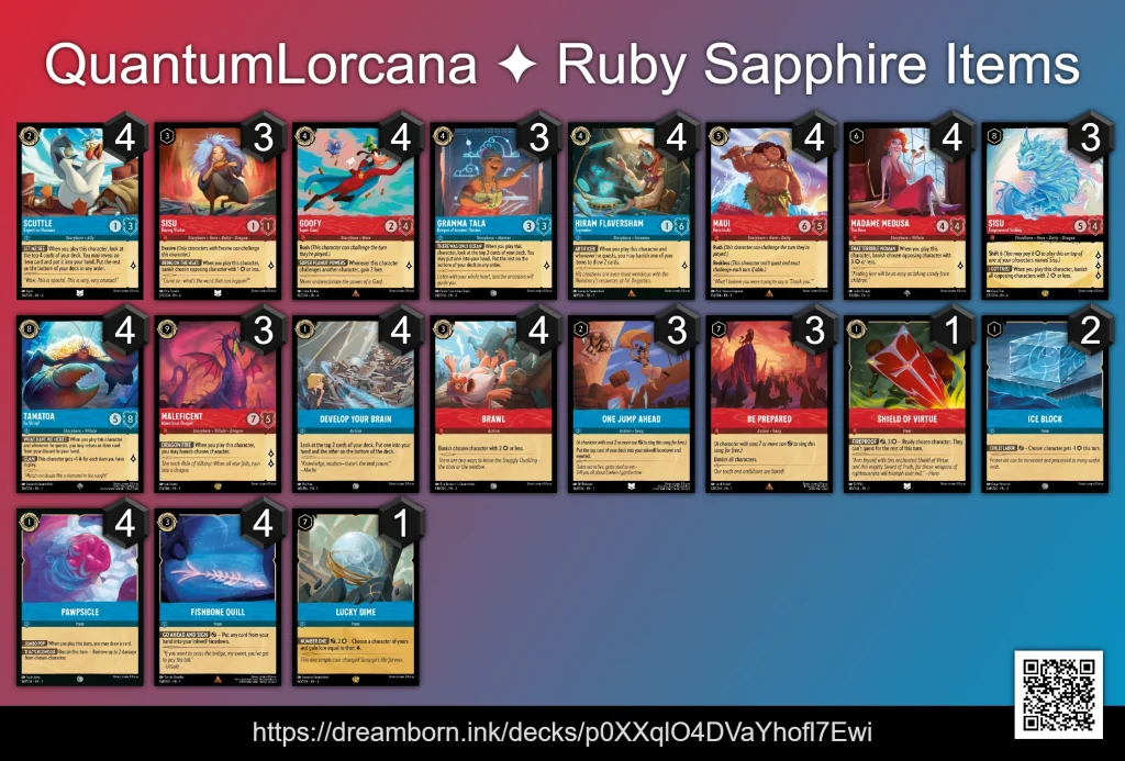 lorcana ruby sapphire deck